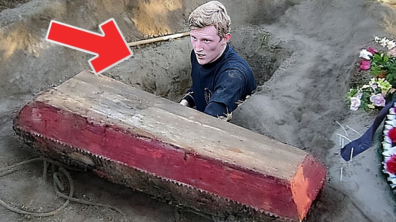 Undertaker had fallen into a rotten old coffin. The picture in the dead man’s pocket shocked him