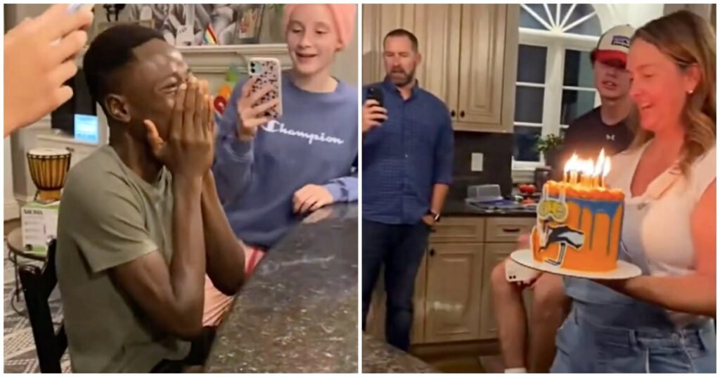 Adopted Boy Sobs With Joy After New Family Surprises Him With His First Birthday Cake